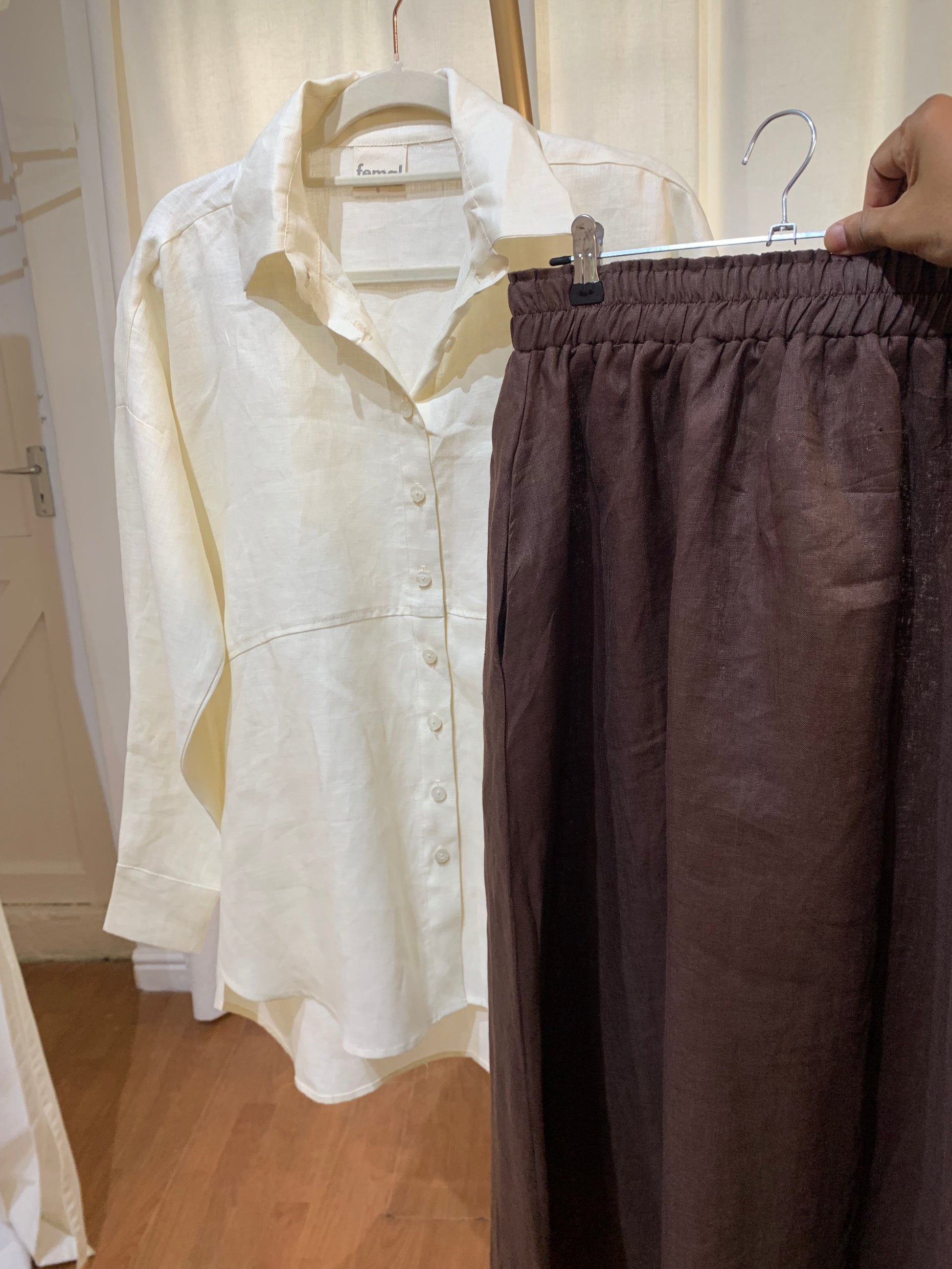 Buttercream 100% Linen Oversized Shirt